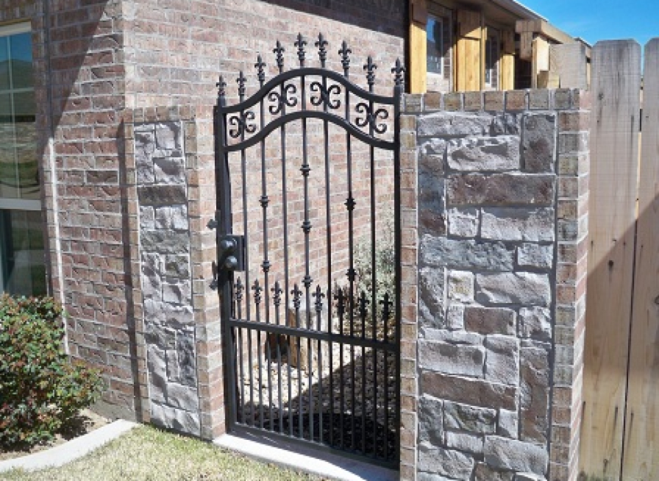 Outdoor Iron Gate to backyard