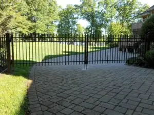 Iron Gate on a paved driveway